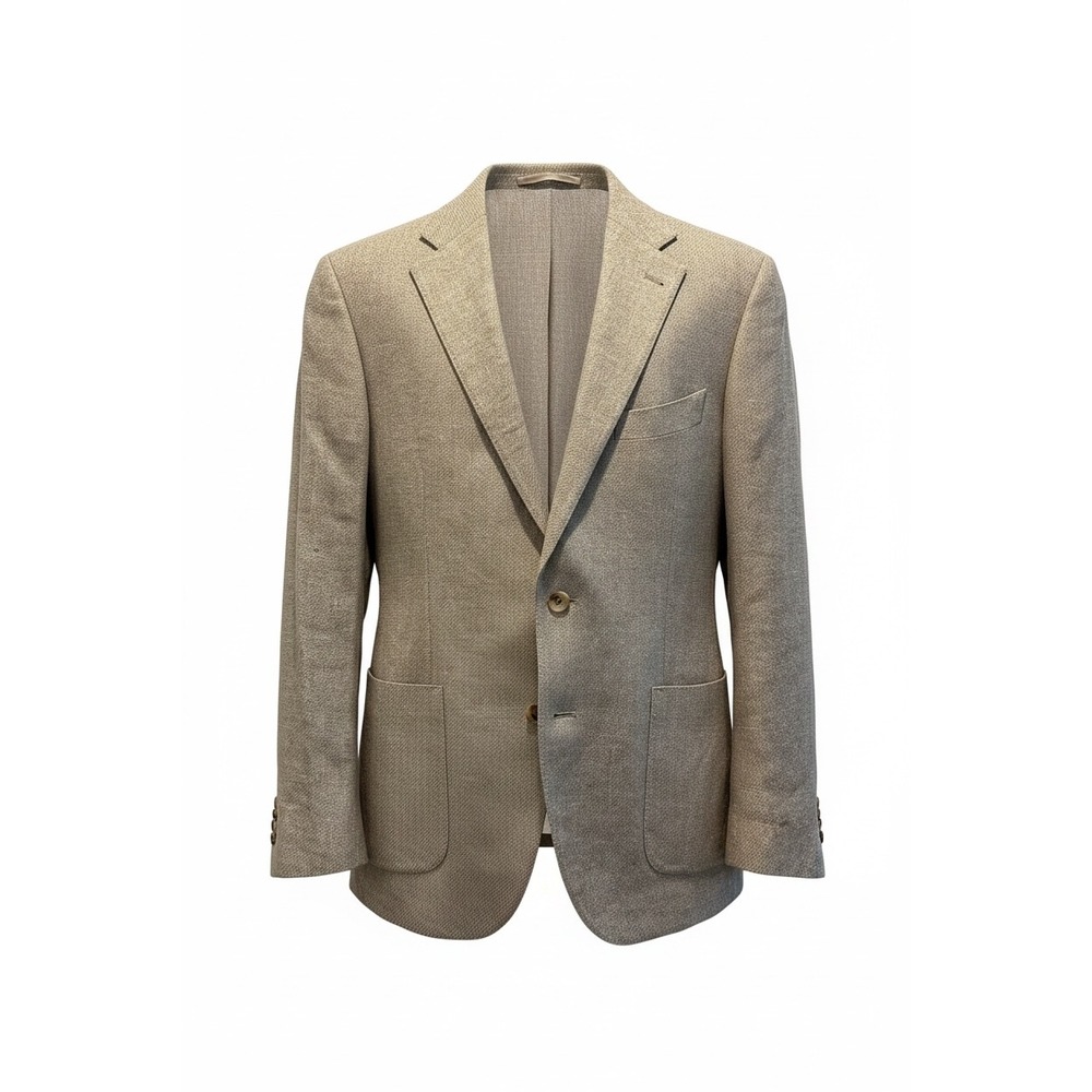 Proper Cloth Mens Beige Wool Linen Twill Sport Coat Blazer TC-J317 di Fabio 44R
